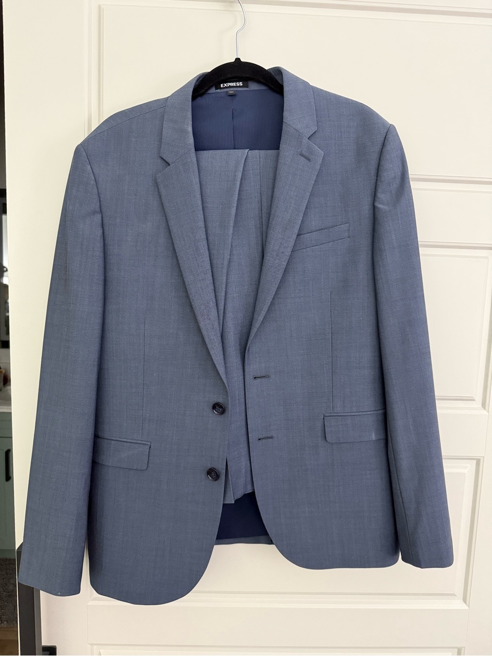 Express Men’s Blue Two-Button Suit Jacket